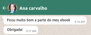 Print de depoimento de cliente